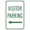 Signmission Visitor Parking With Left Arrow, Heavy-Gauge Aluminum, 12" x 18", A-1218-24691 A-1218-24691 - alternate 1